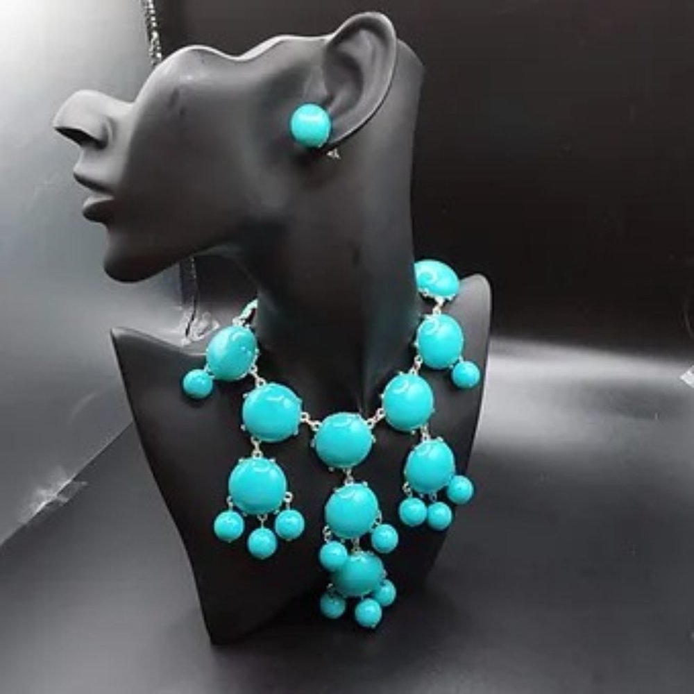 Turquenite Necklace and Earring Set {J0087}